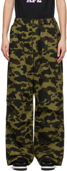 Брюки-карго цвета хаки 1st Camo Bape