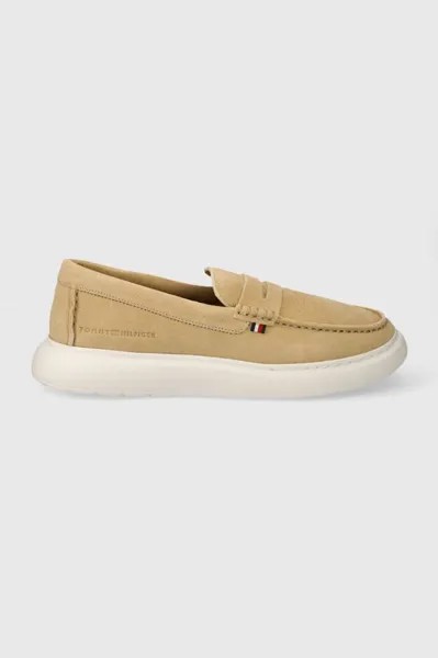 TOMMY HILFIGER HYBRID LOAFER замшевые лоферы Tommy Hilfiger, бежевый