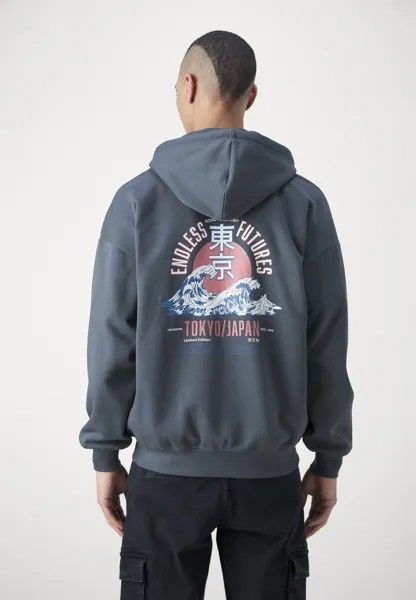 Толстовка на молнии Ons Vintage Zip Hoodie Only & Sons, цвет grey