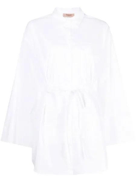 TWINSET рубашка с завязками, белый