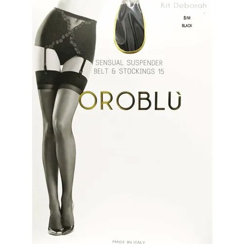 Чулки Oroblu Kit Deborah, 15 den, размер 3-4, черный