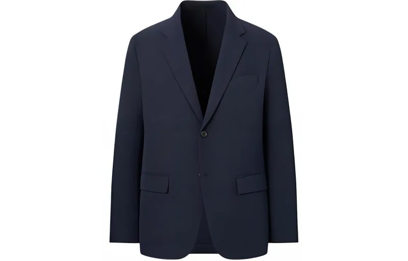 Деловой костюм мужской темно-синий Uniqlo, темно-синий