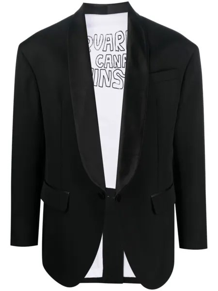 Dsquared2 single-breasted tuxedo jacket, черный