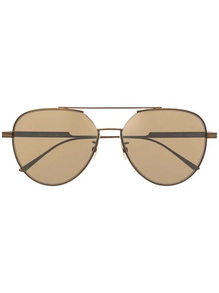 Bottega Veneta Eyewear солнцезащитные очки-авиаторы с двойным мостом