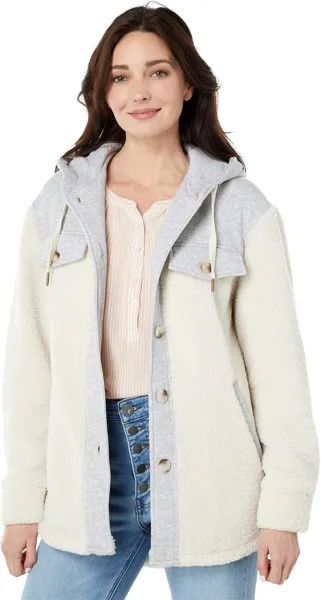 Куртка Sanctuary Hooded Shacket, цвет Light Grey