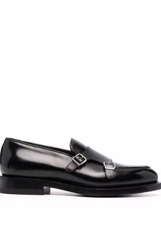 Santoni туфли монки с пряжками