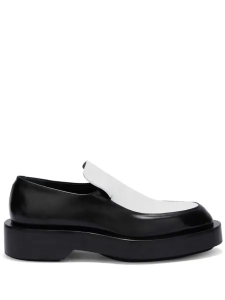Jil Sander глянцевые лоферы, черный