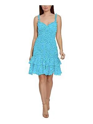 Женское синее вечернее облегающее платье выше колена без рукавов BCBGENERATION 4