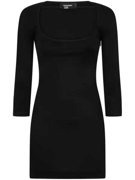 Dsquared2 платье мини с круглым вырезом, черный