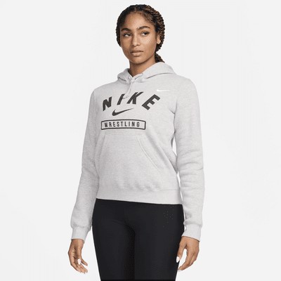 Худи Nike Women's Wrestling Pullover Hoodie, цвет Dark Grey Heather/Black