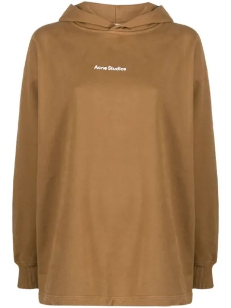 Худи с логотипом Acne Studios, коричневый