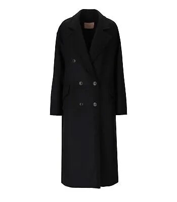 Женское двубортное пальто Twinset Long Black