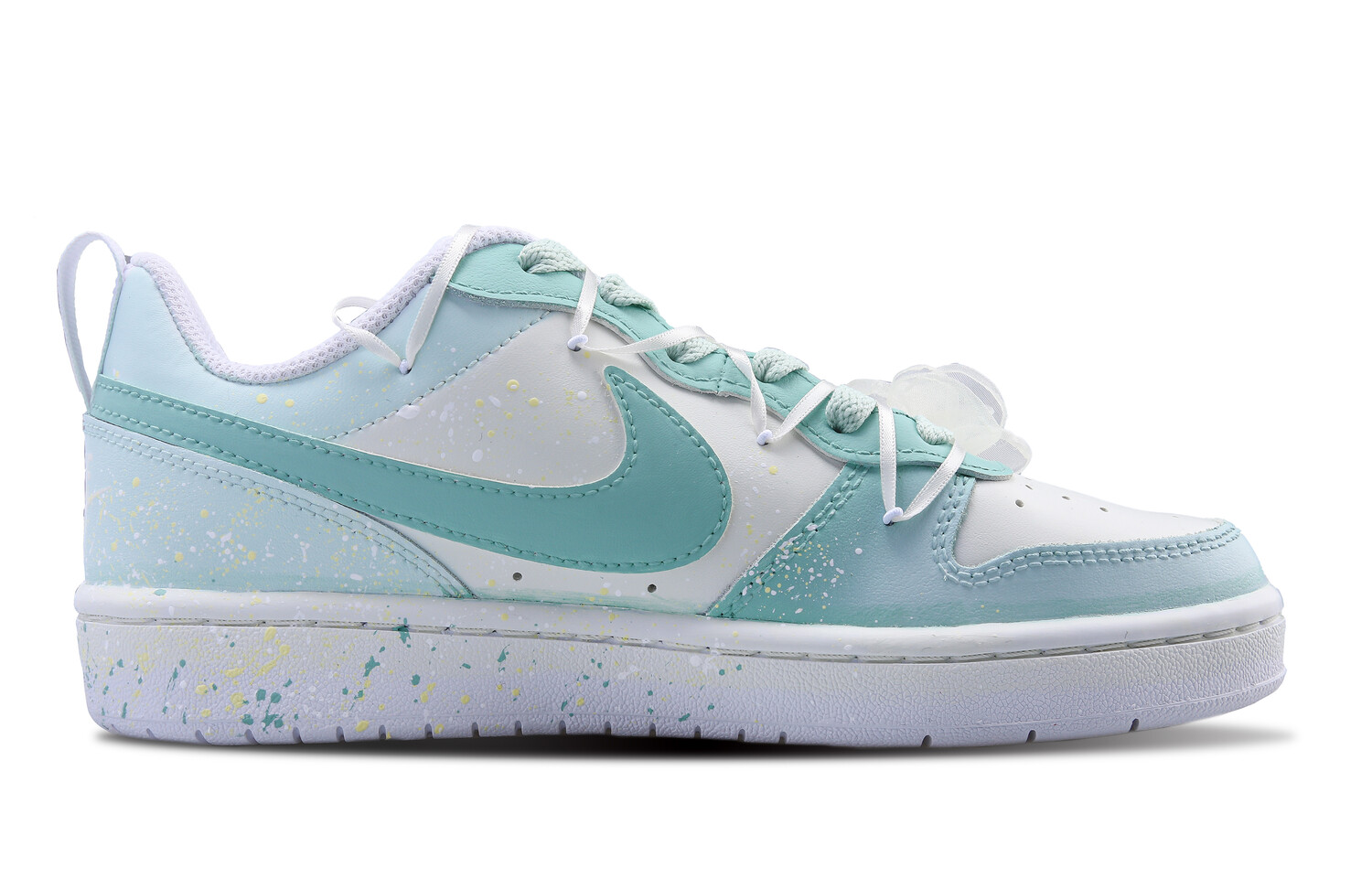 Кроссовки Nike Court Borough Skateboarding Shoes Women's Low-top White, светло-зеленый