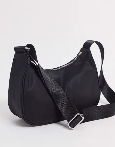 Черная сумка на плечо из переработанных материалов Weekday-Черный цвет