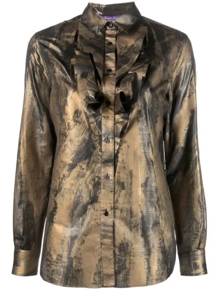 Ralph Lauren Collection рубашка Keara с принтом, золотистый