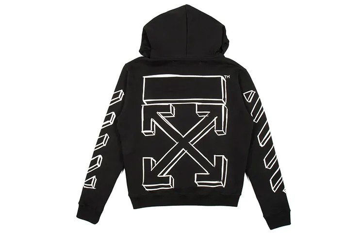 Толстовка с капюшоном и диагональными стрелками Off-White
