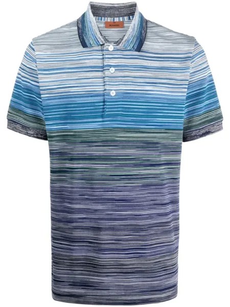 Missoni полосатая рубашка поло, синий