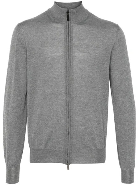 Canali кардиган из шерсти мериноса, серый