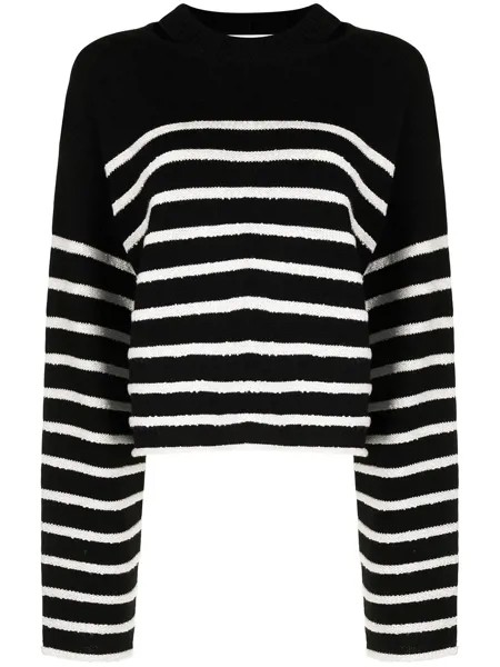 Proenza Schouler джемпер в полоску с вырезом