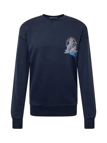 Толстовка JACK & JONES TROPICANA, темно-синий/небесно-голубой