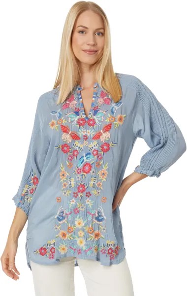 Топ Johnny Was Leona Tunic, цвет Fog