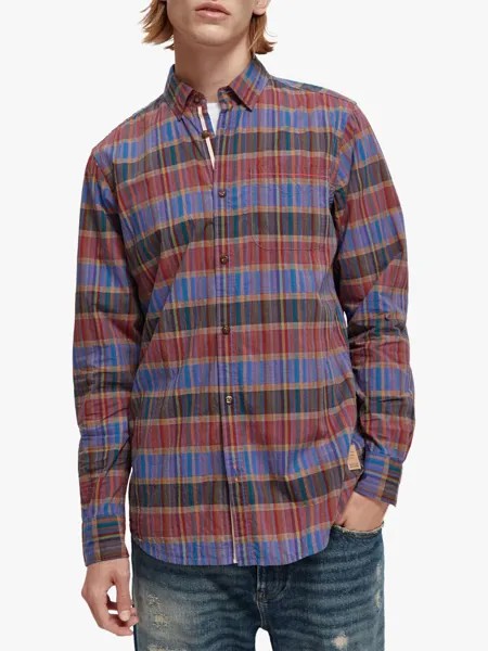 Легкая рубашка в клетку с длинными рукавами из вуали Scotch & Soda, 0219 — Combo C