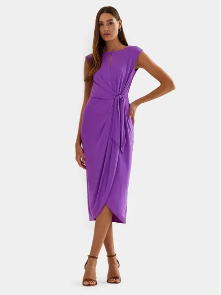 Коктейльное платье стандартного кроя Lauren Ralph Lauren, фиолетовый