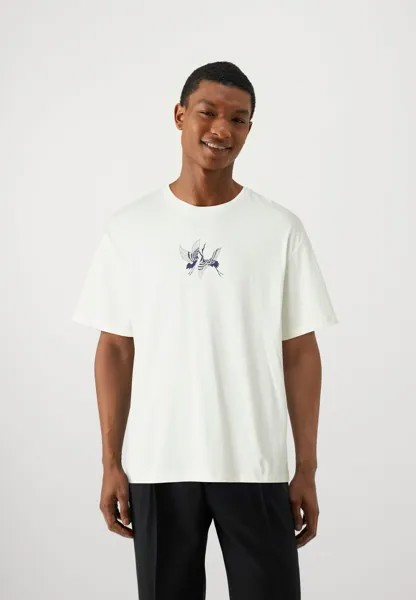 Футболка с принтом Jorbirds Tee Crew Neck Unisex Jack & Jones, кремовый