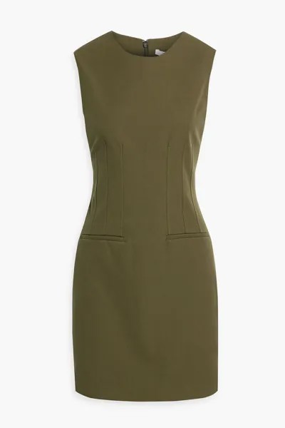 Мини-платье из смесового хлопка DEREK LAM 10 CROSBY, зеленый