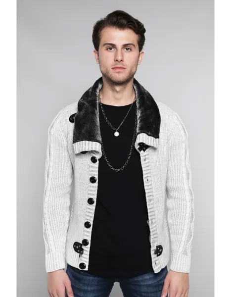 Куртка CARISMA Strickjacke Strickjacke gefüttert und mit Schalkragen, экрю
