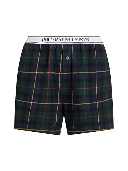 Фланелевые шорты-боксеры в клетку Polo Ralph Lauren, цвет polo tartan