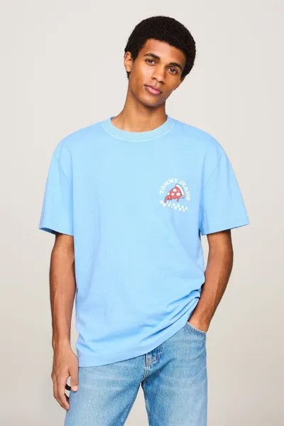 Джинсы Tommy обычного кроя забавная футболка унисекс новинка Tommy Jeans, синий