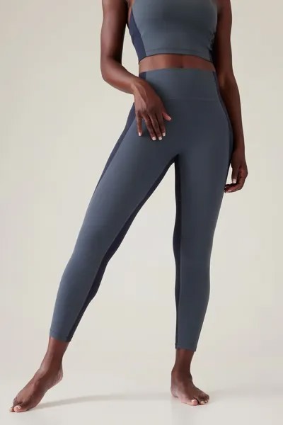 Леггинсы Transcend 7/8 с цветными блоками Athleta, синий