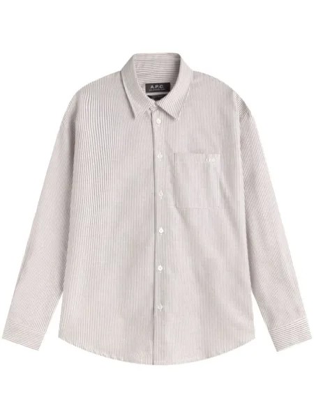A.P.C. рубашка Грега, нейтральный цвет