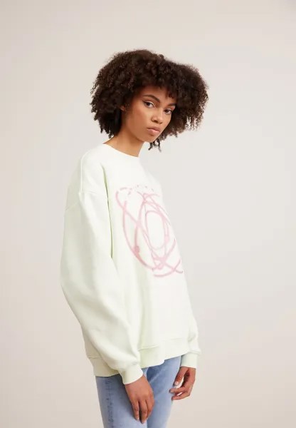 Толстовка Calvin Klein Jeans Galaxy Boyfriend Crewneck, зеленый