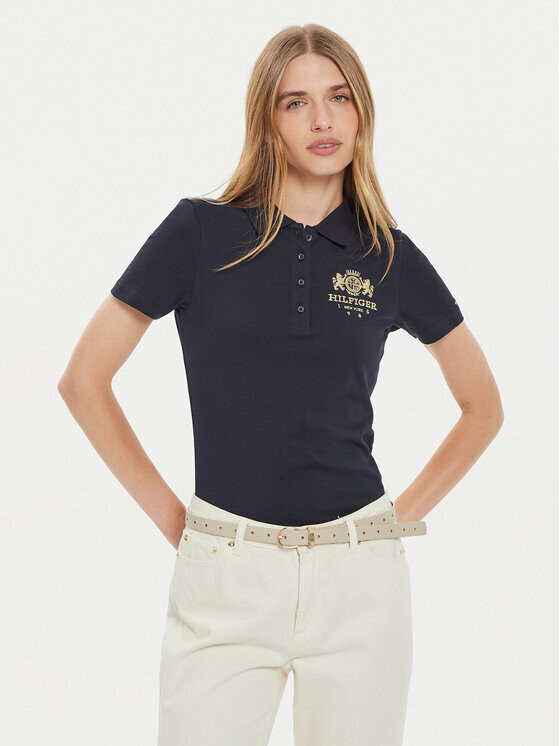 Рубашка-Поло узкого кроя Tommy Hilfiger, синий