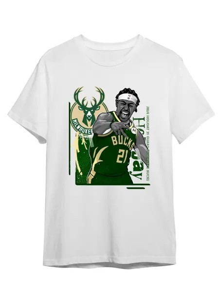 Футболка унисекс СувенирShop Баскетбол/NBA/Milwaukee Bucks 23 белая 3XL (56-58)