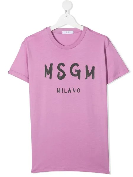 Msgm Kids футболка с логотипом