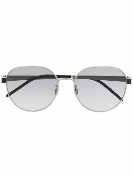 Saint Laurent солнцезащитные очки SL M66 в круглой оправе