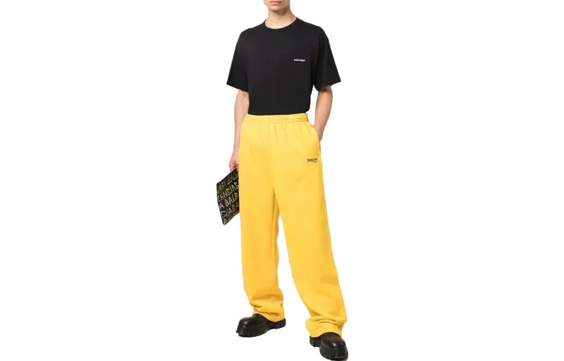 Трикотажные спортивные штаны мужские желтые Balenciaga, желтый