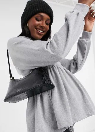 Свободный худи серого меланжевого цвета ASOS DESIGN Maternity-Серый