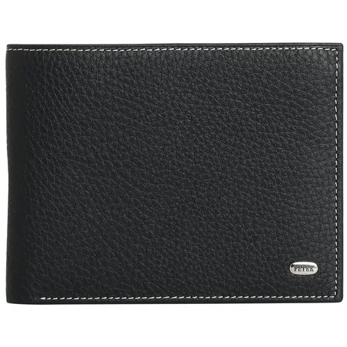 Портмоне мужское из натуральной кожи Petek 1855 137.46D.KD1 черный/белый/зернистый/матовый
