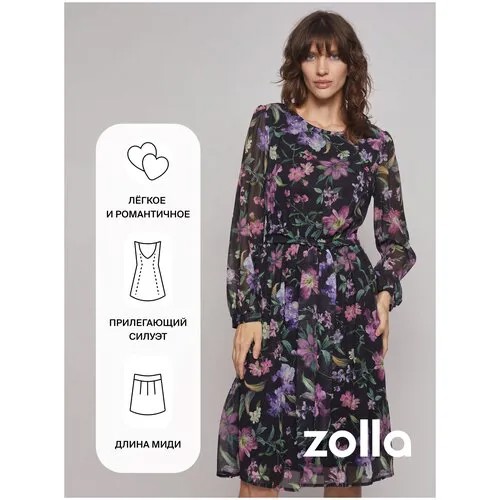 Платье Zolla, размер XS, черный