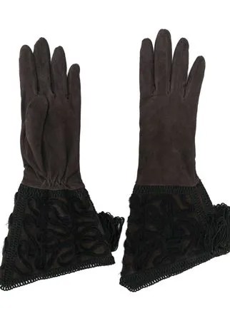 Giorgio Armani Pre-Owned декорированные перчатки средней длины
