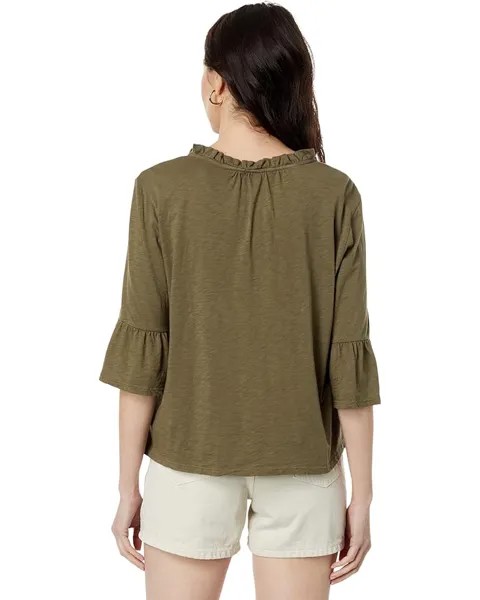 Топ Michael Stars Nia Flutter Sleeve Top, цвет Dolma