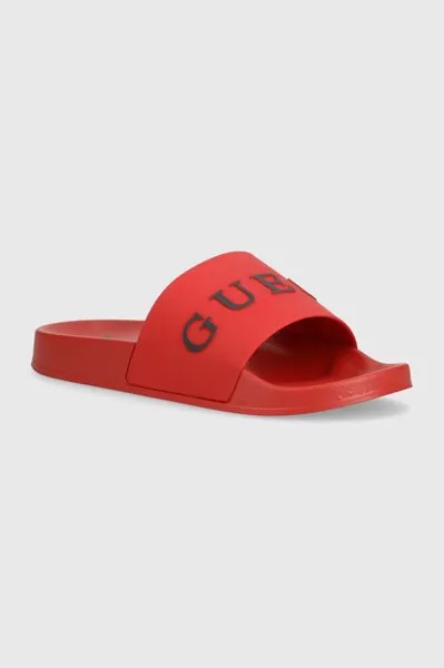 Шлепки Guess, красный