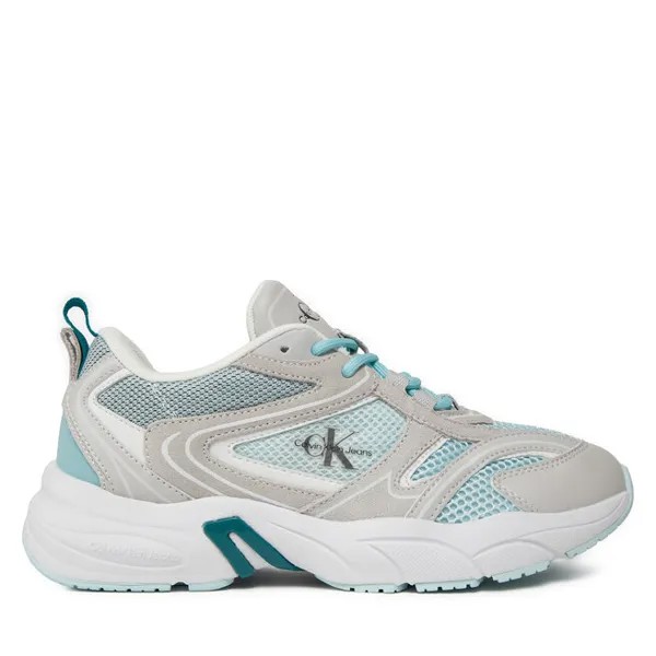 Кроссовки Calvin Klein Jeans Retro Tennis Su-Mesh Wn YW0YW00891 Blue Glass/Fanfare/Oyster Mushroom 0H8, зеленый
