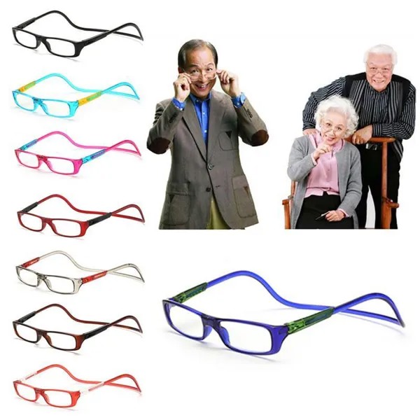 1PC Очки для чтения Unisex очки регулируемые очки чтения висячие анти-потерянные очки для чтения