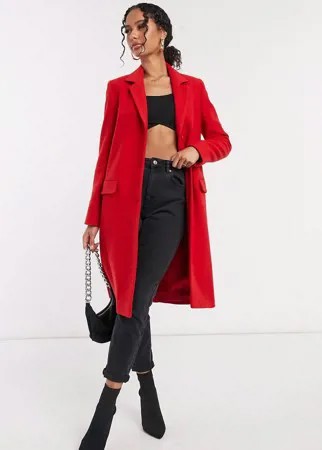 Красное пальто на пуговицах Helene Berman-Красный