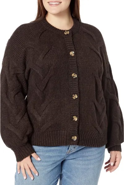 Свитер Plus Aviva Cable Cardigan Madewell, цвет Heather Bark